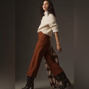 Anthropologie Maeve The Colette Cropped Wide-Leg Pants